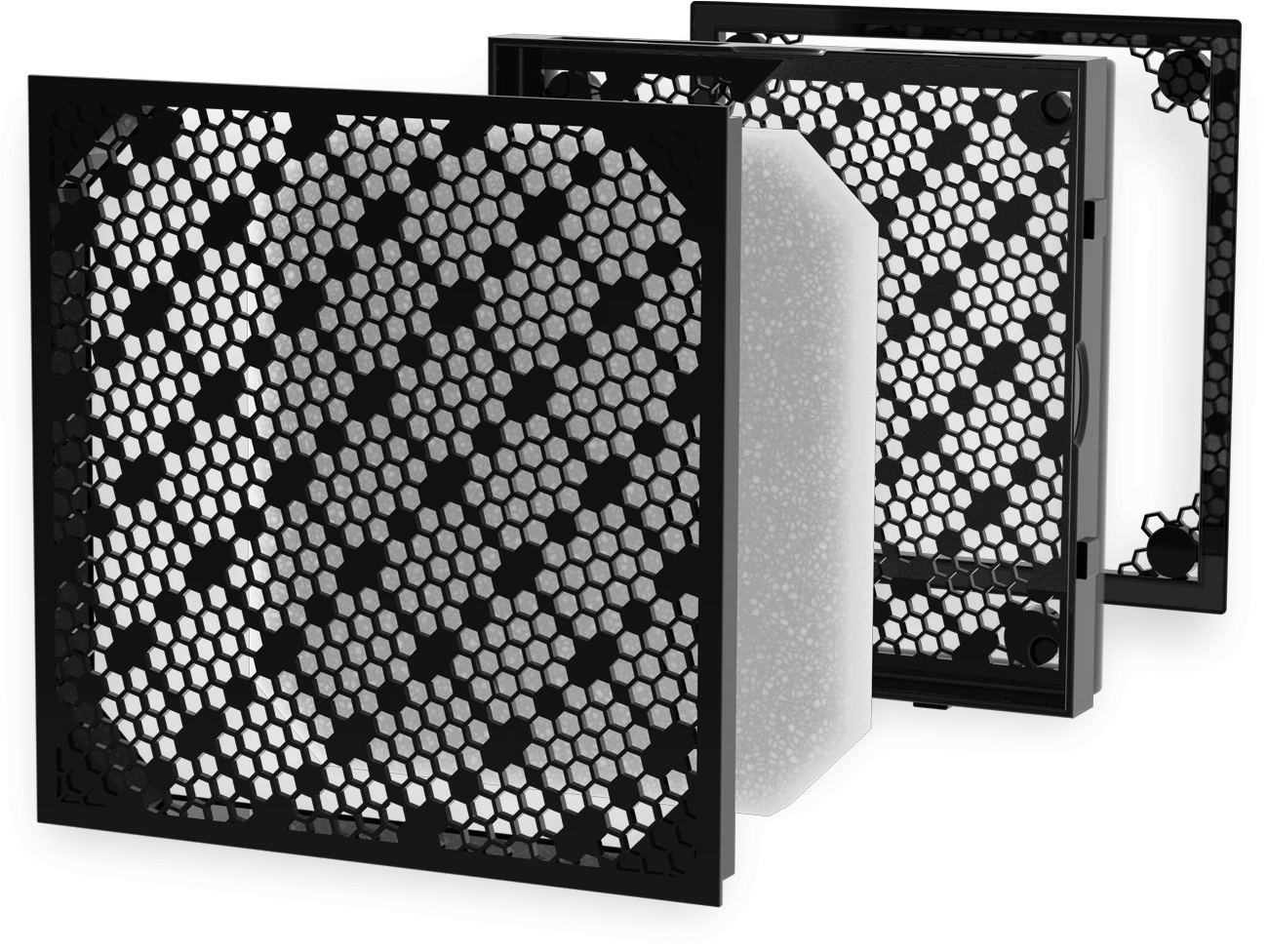 Herz.Air Zuluftfilter in seinen einzelnen Ebenen